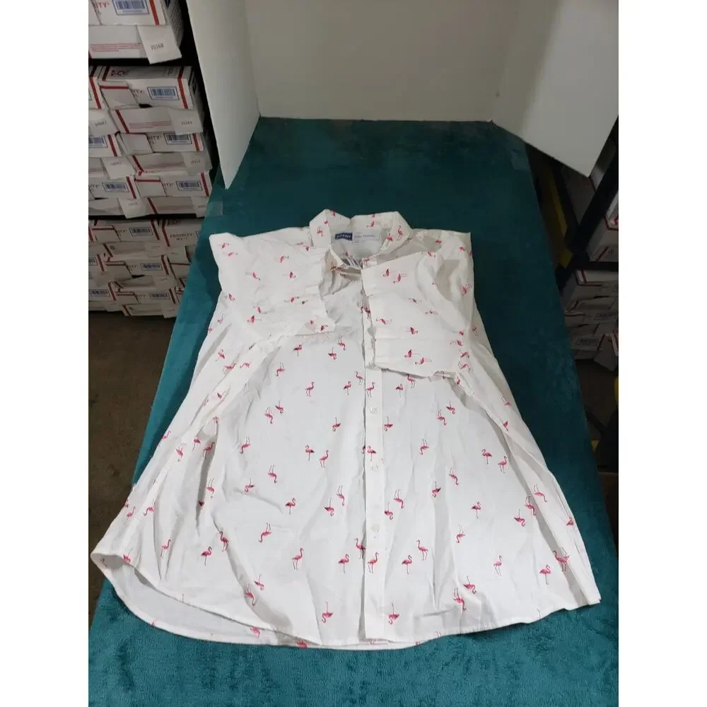 Old Navy Shirt Size 4XL XXXXL Mens Short Sleeve Button Up Flamingo NWT - Picture 7 of 10